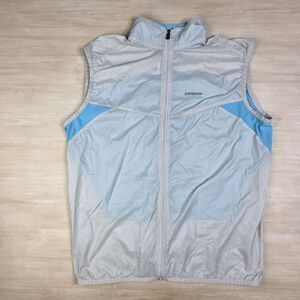 Patagonia Nine Trails Vest Men’s Size Medium Gray Blue Lightweight Reflective
